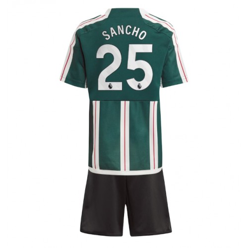 Manchester United Jadon Sancho #25 Gostujuci Dres za djecu 2023-24 Kratak Rukav (+ Kratke hlače)